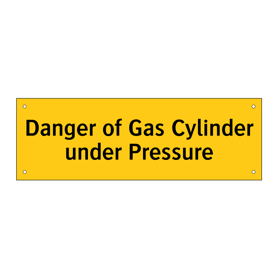 Danger of Gas Cylinder under Pressure