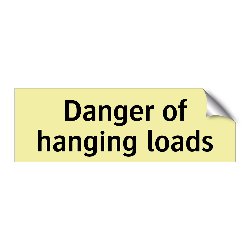 Danger of hanging loads