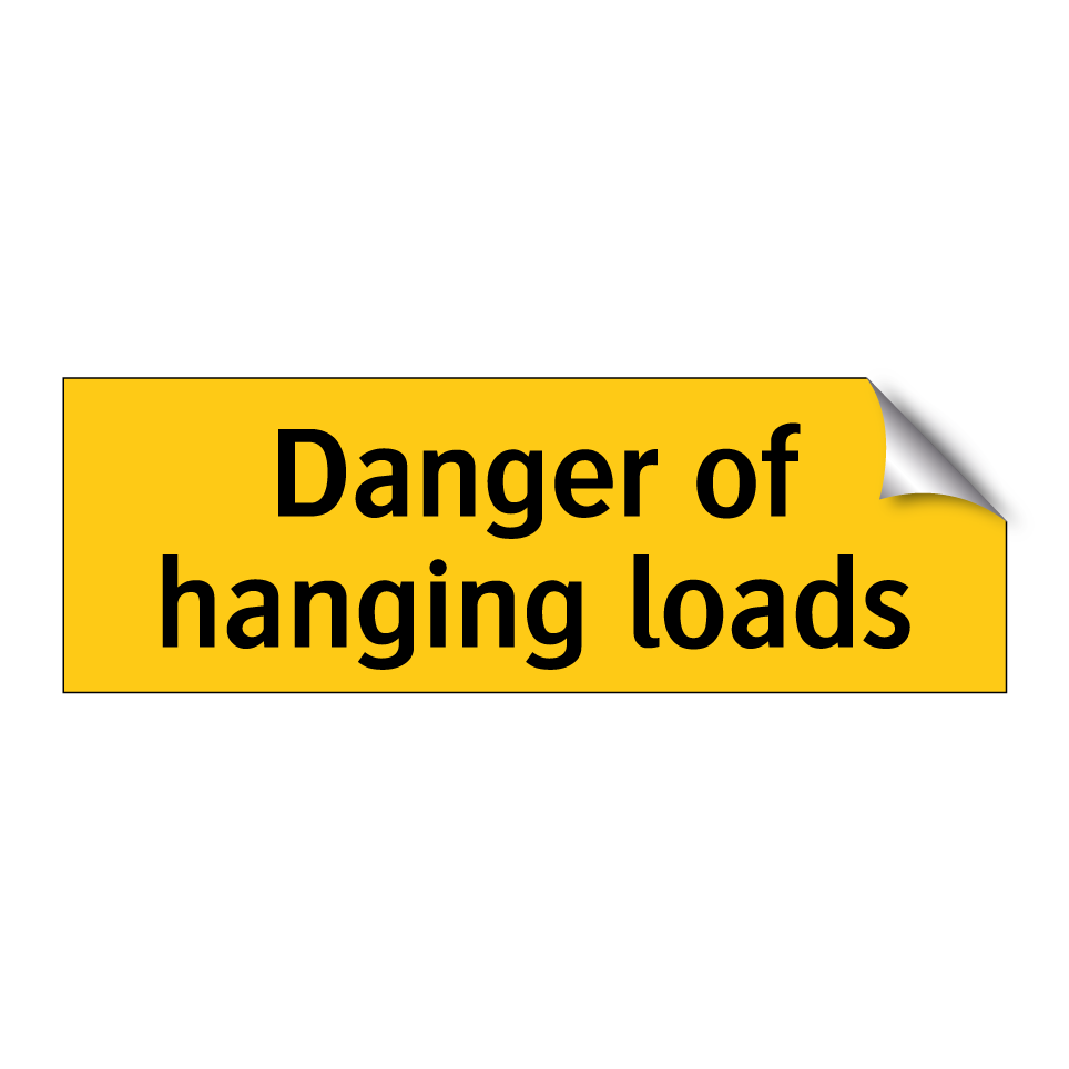 Danger of hanging loads