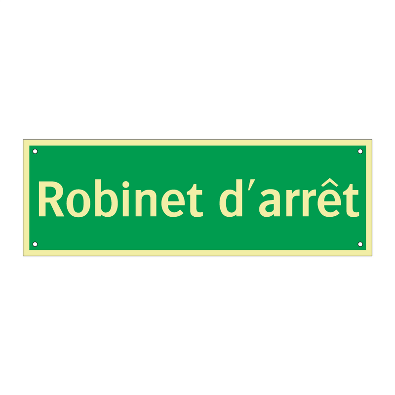 Robinet d'arrêt
