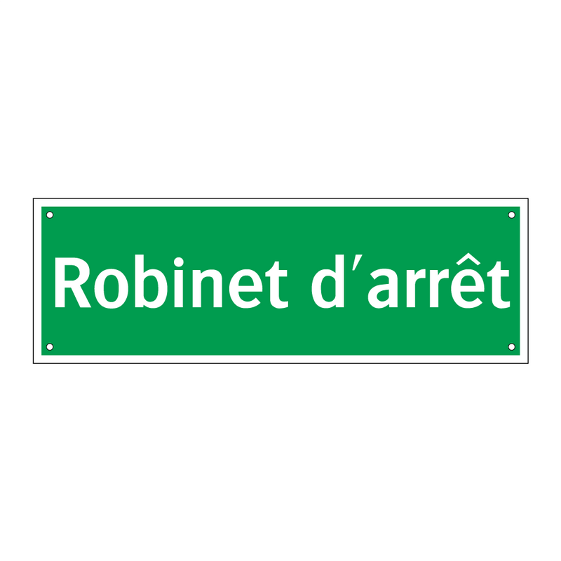 Robinet d'arrêt