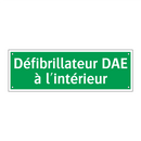 Défibrillateur DAE à l'intérieur