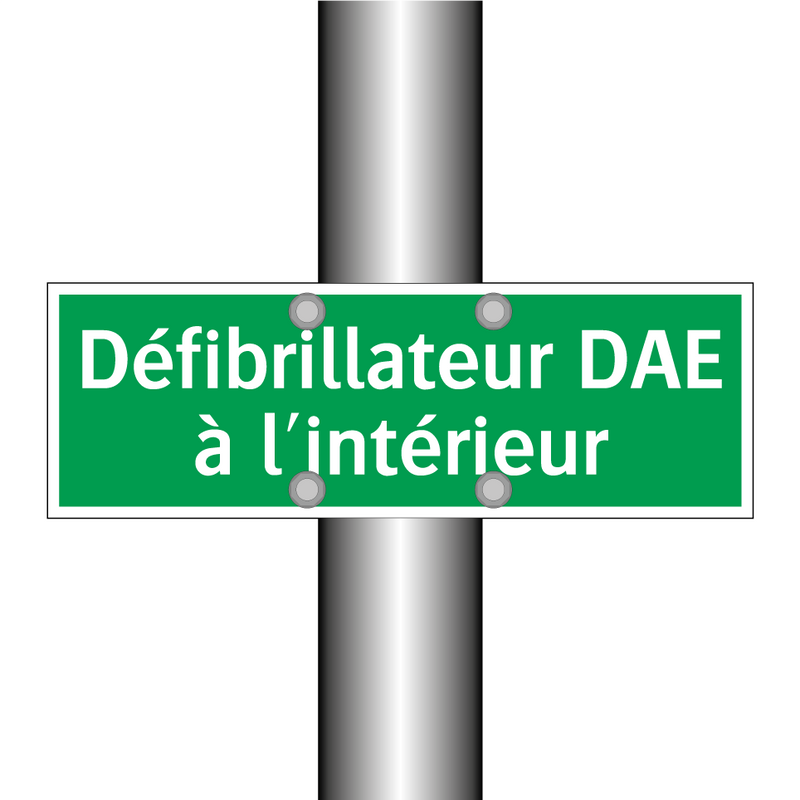 Défibrillateur DAE à l'intérieur