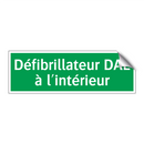 Défibrillateur DAE à l'intérieur