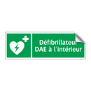Défibrillateur DAE à l'intérieur