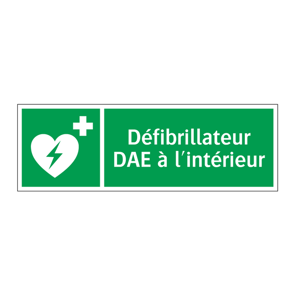 Défibrillateur DAE à l'intérieur