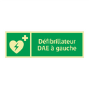 Défibrillateur DAE à gauche