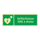 Défibrillateur DAE à droite