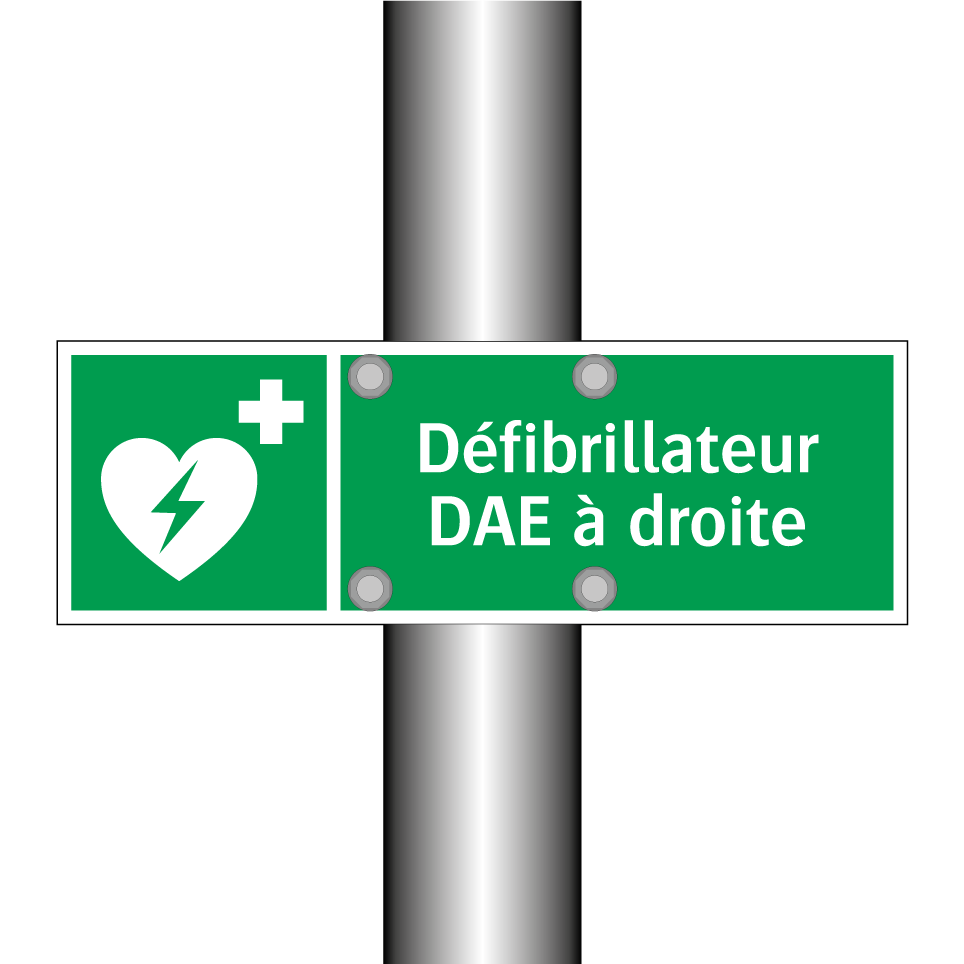 Défibrillateur DAE à droite