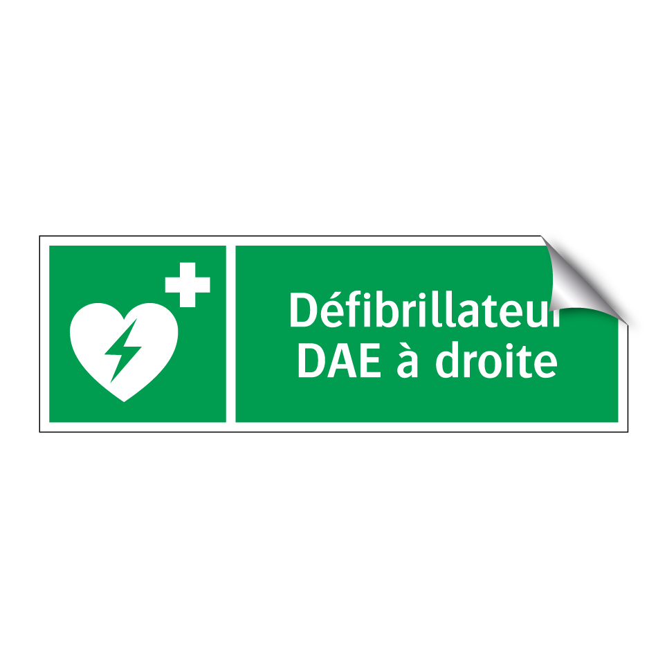 Défibrillateur DAE à droite