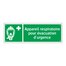 Appareil respiratoire pour évacuation d'urgence