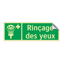 Rinçage des yeux