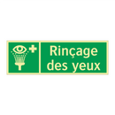 Rinçage des yeux