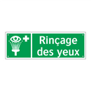 Rinçage des yeux