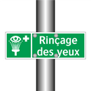 Rinçage des yeux