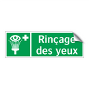Rinçage des yeux