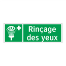 Rinçage des yeux
