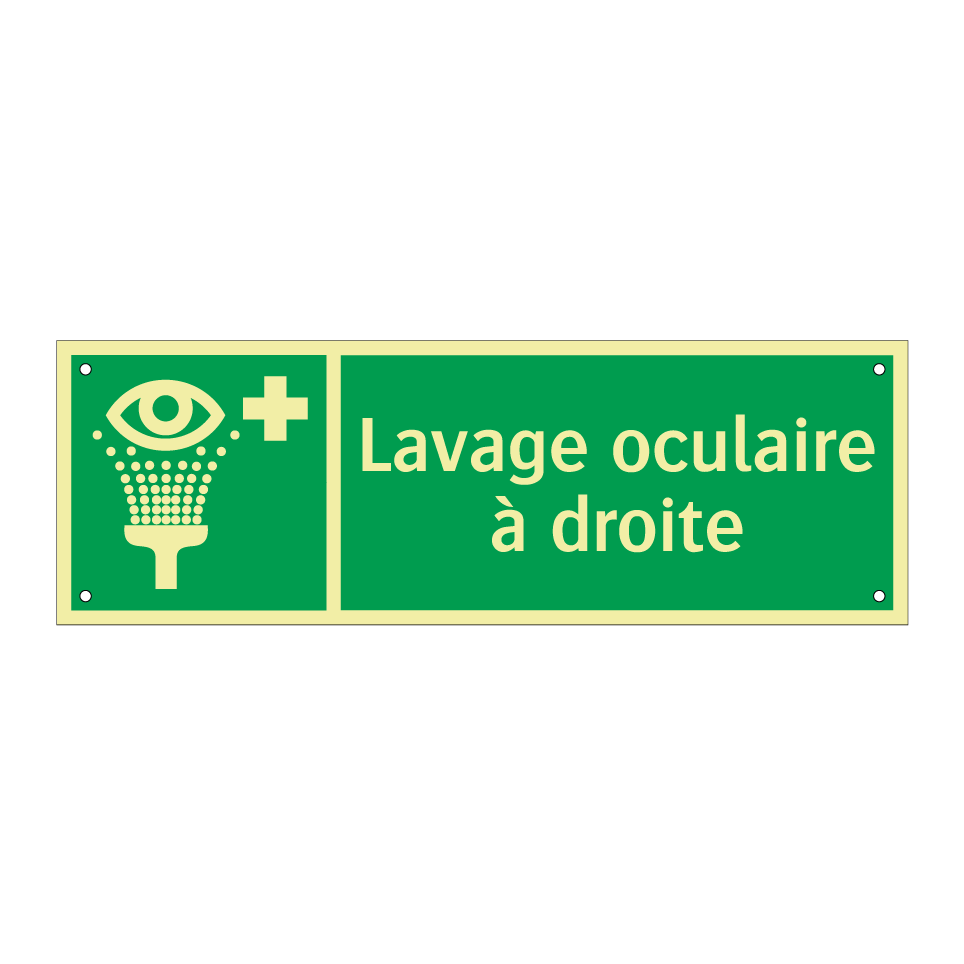 Lavage oculaire à droite
