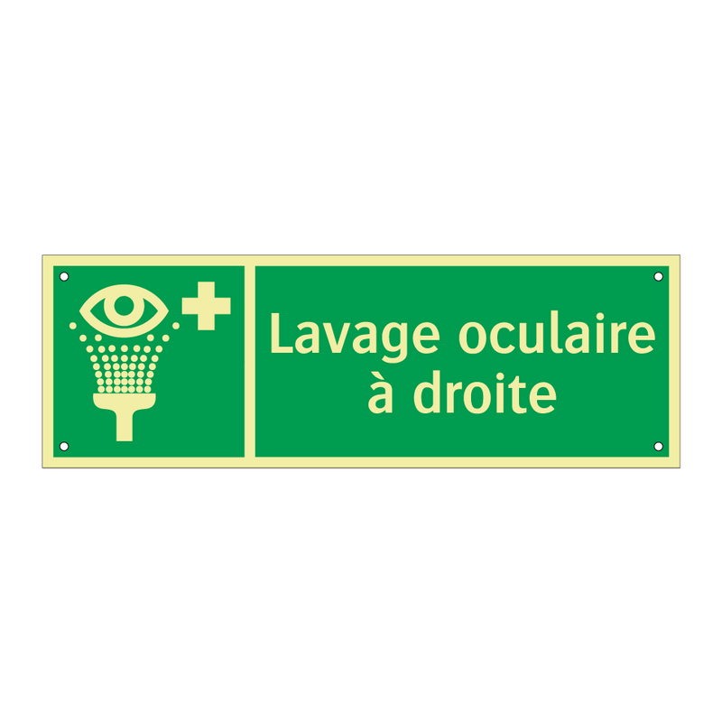 Lavage oculaire à droite