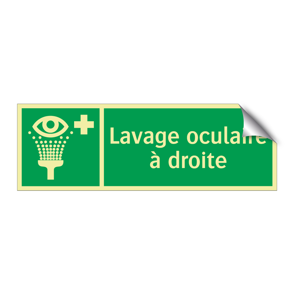Lavage oculaire à droite