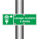 Lavage oculaire à droite