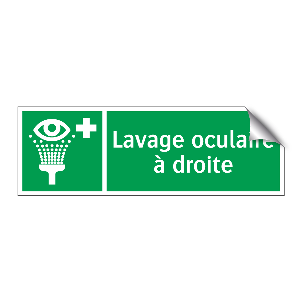 Lavage oculaire à droite