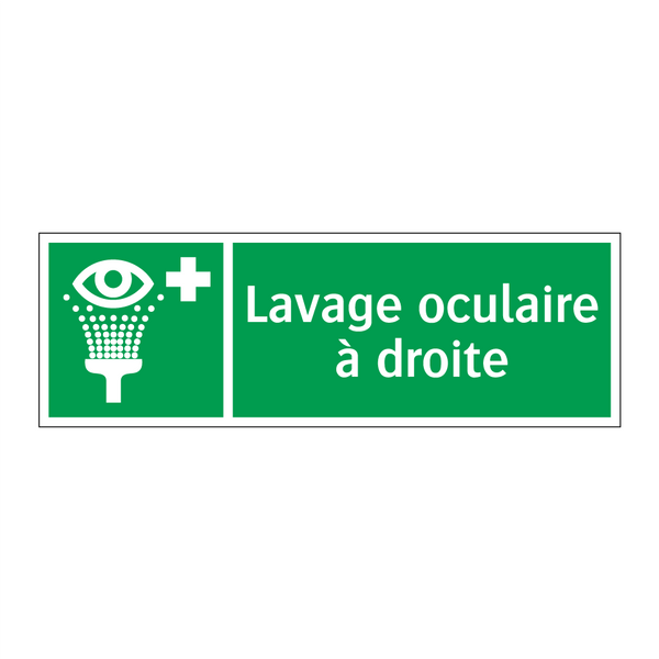 Lavage oculaire à droite
