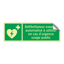 Défibrillateur externe automatisé à utiliser en cas d'urgence usage public