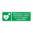 Défibrillateur externe automatisé à utiliser en cas d'urgence usage public