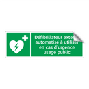 Défibrillateur externe automatisé à utiliser en cas d'urgence usage public