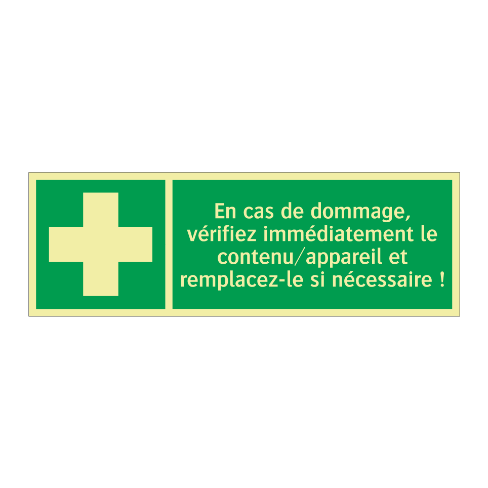 En cas de dommage, vérifiez immédiatement le contenu/appareil et remplacez-le si nécessaire !