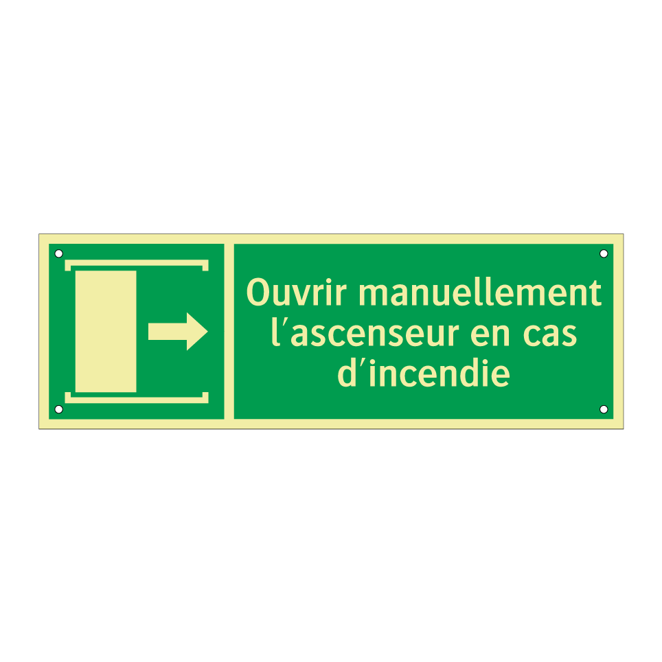 Ouvrir manuellement l'ascenseur en cas d'incendie