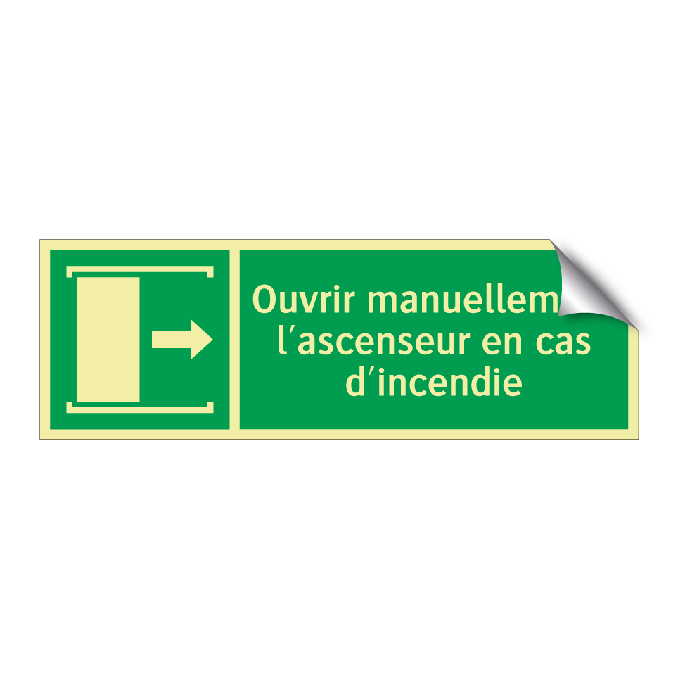 Ouvrir manuellement l'ascenseur en cas d'incendie