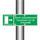 Ouvrir manuellement l'ascenseur en cas d'incendie