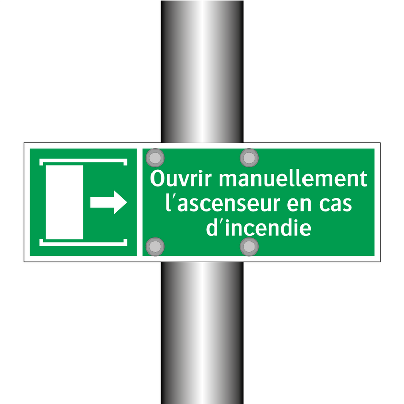 Ouvrir manuellement l'ascenseur en cas d'incendie