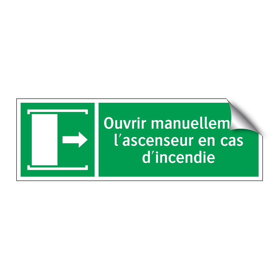 Ouvrir manuellement l'ascenseur en cas d'incendie