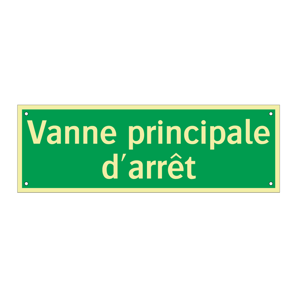 Vanne principale d'arrêt