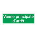 Vanne principale d'arrêt