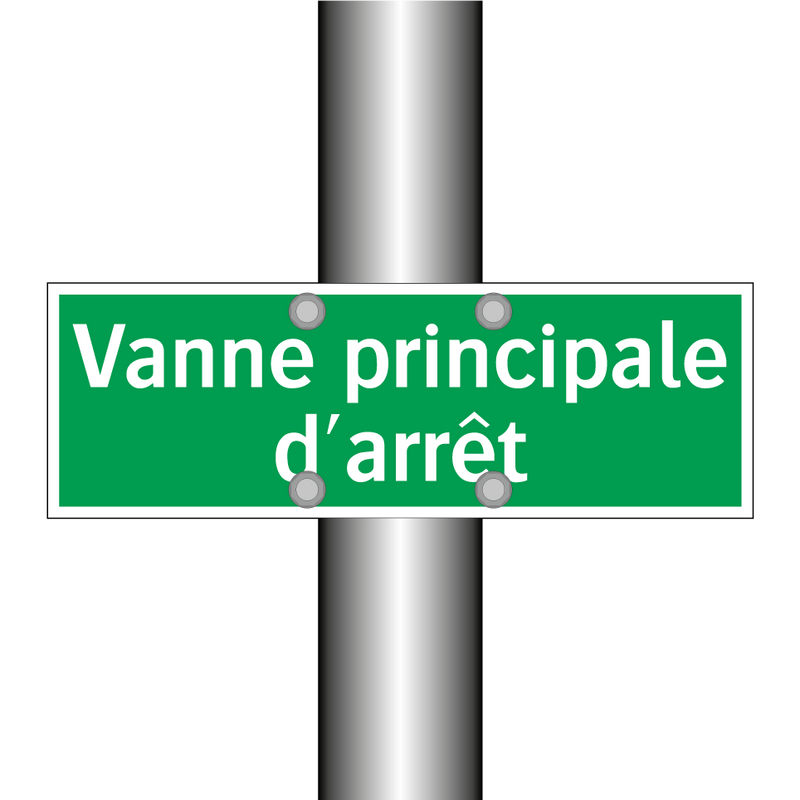 Vanne principale d'arrêt