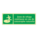Zone de refuge extérieure en cas de catastrophe naturelle