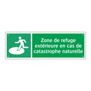 Zone de refuge extérieure en cas de catastrophe naturelle