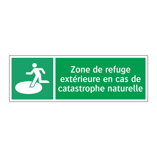 Zone de refuge extérieure en cas de catastrophe naturelle