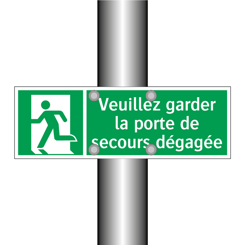 Veuillez garder la porte de secours dégagée