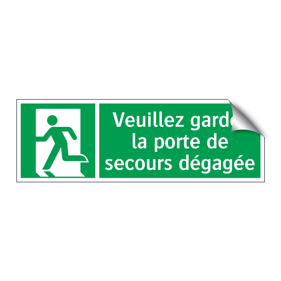 Veuillez garder la porte de secours dégagée
