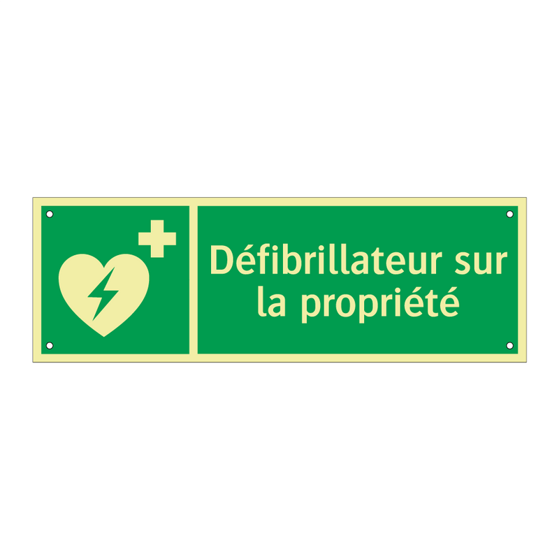 Défibrillateur sur la propriété