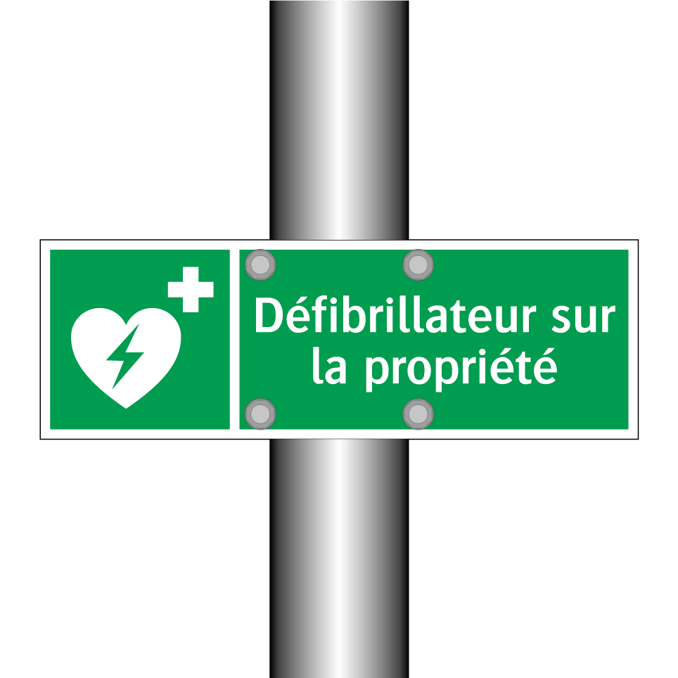 Défibrillateur sur la propriété