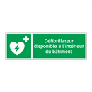 Défibrillateur disponible à l'intérieur du bâtiment