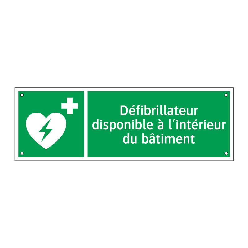 Défibrillateur disponible à l'intérieur du bâtiment