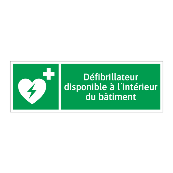 Défibrillateur disponible à l'intérieur du bâtiment