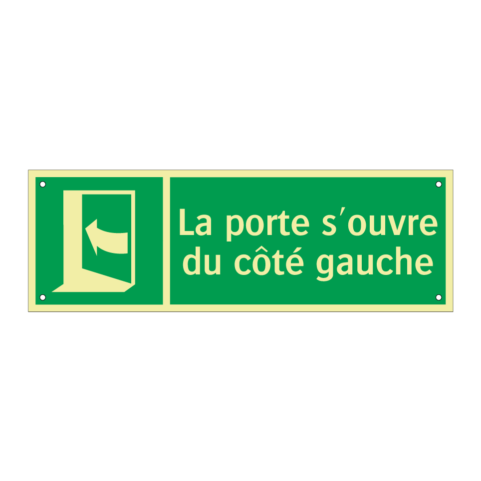 La porte s'ouvre du côté gauche
